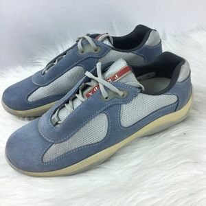 prada light blue shoes